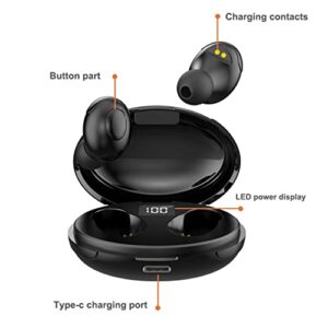 IPX6 Waterproof Wireless Bluetooth 5.0 Earbuds with Wireless Charging Case,Fast Charging/Automatically Pair/Deep Bass Sound Earphones in-Ear Stereo Headphones, for Sports Gym