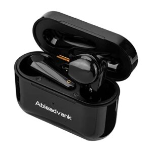 ableadvank true wireless earbuds bluetooth headphones, noise cancelling earbuds, in-ear detection, touch control, stereo earphones, comfortable, bluetooth earbuds for sport (black)