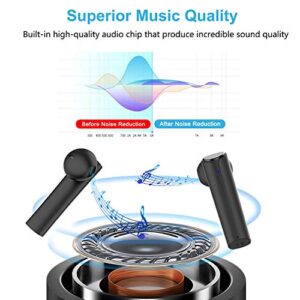 Cshidworld Wireless Earbuds Bluetooth 5.0 Headphones, True Wireless Stereo Earphones with 35Hrs Playback, Hi-fi Sound Bluetooth Headset with Charging Case, One-Step Pairing