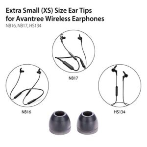 Avantree NB16 & XS Ear Tips, Bundle - Bluetooth Neckband Headphones Earbuds for TV PC, No Delay, 20 Hrs Playtime Wireless Earphones with Mic, Magnetic Earbuds & Includes XS Ear Tips for Smaller Ears