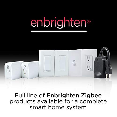 Enbrighten Zigbee Smart Light Switch with QuickFit and SimpleWire, Pairs Directly with Echo 4th Gen/Echo Show 10 (All)/Echo Studio/Echo Plus (All)/Eero Pro 6, White & Light Almond, 43078