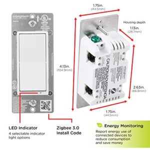 Enbrighten Zigbee Smart Light Switch with QuickFit and SimpleWire, Pairs Directly with Echo 4th Gen/Echo Show 10 (All)/Echo Studio/Echo Plus (All)/Eero Pro 6, White & Light Almond, 43078