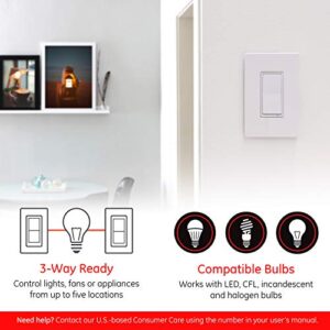 Enbrighten Zigbee Smart Light Switch with QuickFit and SimpleWire, Pairs Directly with Echo 4th Gen/Echo Show 10 (All)/Echo Studio/Echo Plus (All)/Eero Pro 6, White & Light Almond, 43078