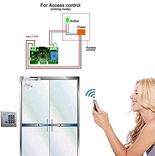 MHCOZY 1 Channel 5V 12V ZigBee Smart Relay Switch,Adjustable Selflock and Momentary Working Mode,Works with Tuya eWelink Zigbee Gateway