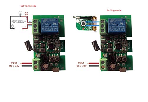 MHCOZY 1 Channel 5V 12V ZigBee Smart Relay Switch,Adjustable Selflock and Momentary Working Mode,Works with Tuya eWelink Zigbee Gateway