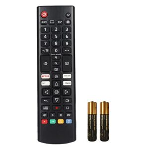 akb76037601 universal remote control compatible with lg led oled lcd smart tv, 4k 8k uhd hdtv smart tv, webos nanocell qned smart tv with netflix and prime video keys [ with batteries ]
