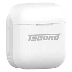 T-Sound Wireless Elite Noise Cancelling Earbuds, 5.5H Listening Time, Bluetooth 5.0 Touch Control Headset, White (TS02311)