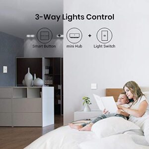 BroadLink Wireless Smart Button, Remote Control Switch for Smart Home Devices and Scene Control, 3-Way Lights Control with Smart Light Switch, Works with IFTTT (Smart Button)