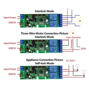 MHCOZY 2 Channel 5V 12V ZigBee Smart Relay Switch,Adjustable Self Lock and Momentary Interlock Working Mode,Works with Tuya eWelink Zigbee Gateway, Alexa, Google Home (ZigBee Hub Required)