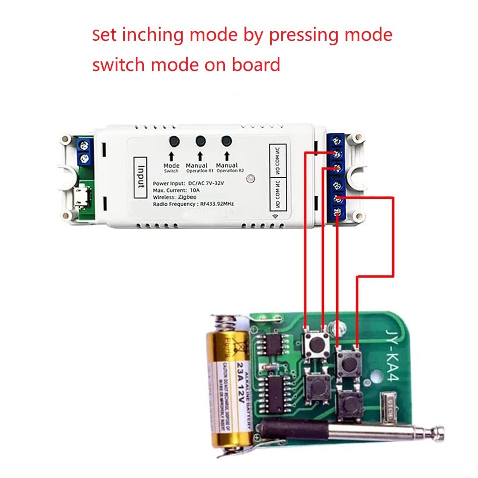 MHCOZY 2 Channel 5V 12V ZigBee Smart Relay Switch,Adjustable Self Lock and Momentary Interlock Working Mode,Works with Tuya eWelink Zigbee Gateway, Alexa, Google Home (ZigBee Hub Required)