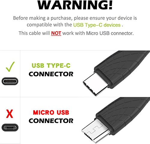 USB Type C Charger Cable 3ft-6ft-10ft Cord for Samsung Galaxy A13 A42 A32 5G A03S A03 A01 A30S A20S A70 A21,Nokia X100 XR20,TCL 10L,LG Velvet 5G/K92 Wing/Stylo 6 5 K51 Q70,3A Fast Charge Charging Wire