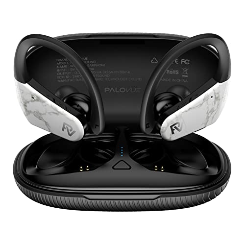 PALOVUE Bluetooth Headphones True Wireless Earbuds with Charging Case IPX9 Waterproof Stereo Sound Earphones Built-in Mic in-Ear Headsets Deep Bass for Sport Running, Fast Pair