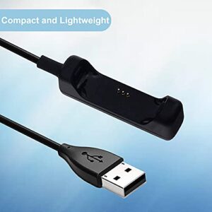 EXMRAT Compatible with Fit-bit Flex 2 Charger Cable (2Pack, 30cm/1ft), USB Charger Charging Cable for Fit-bit Flex 2 (Black, 2Pack)