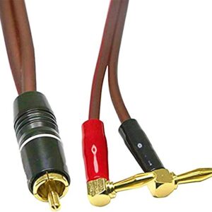 Banana Plug to RCA Speaker Cable,Speaker Wire RCA Male to Banana Plugs(2banana) 4N OFC HiFi Speaker Wire for Subwoofer Loudspeaker - 2m