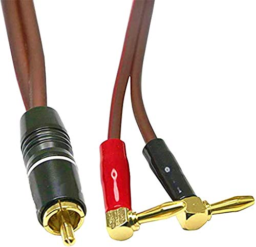 Banana Plug to RCA Speaker Cable,Speaker Wire RCA Male to Banana Plugs(2banana) 4N OFC HiFi Speaker Wire for Subwoofer Loudspeaker - 2m