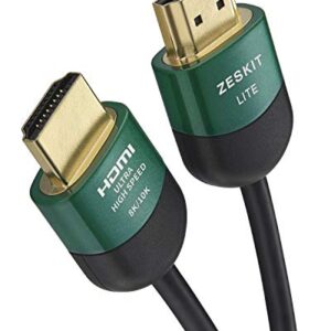 Zeskit Lite 48Gbps Slim Certified Ultra High Speed HDMI Cable 5ft, 4K120 8K60 144Hz eARC HDR HDCP 2.2 2.3 Compatible with Dolby Vision Apple TV 4K Roku Sony LG Samsung Xbox Series X RTX 3080 PS4 PS5