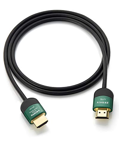 Zeskit Lite 48Gbps Slim Certified Ultra High Speed HDMI Cable 5ft, 4K120 8K60 144Hz eARC HDR HDCP 2.2 2.3 Compatible with Dolby Vision Apple TV 4K Roku Sony LG Samsung Xbox Series X RTX 3080 PS4 PS5