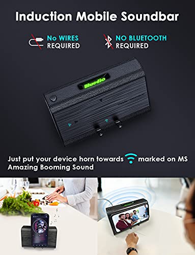 Bluedio Ms Mobile Soundbar Wireless Portable Induction Speaker with Sensor Phone Stand Holder Mini Sound Box Loudspeaker