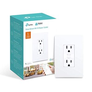 Kasa Smart KP200 Plug by TP-Link & Smart HS220 Dimmer Switch by TP-Link, Single Pole, Needs Neutral Wire, Wi-Fi Light Switch for LED Lights, Compatible with Alexa and Google Assistant, 1-Pack