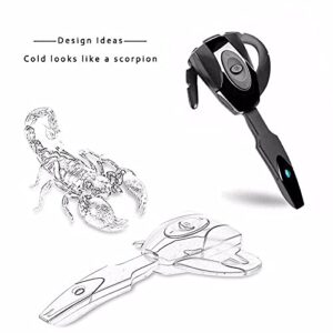 PS3 Bluetooth 5.0 Scorpion Unilateral Hanging Ear Bluetooth Earphone Black Hole Headse (Black)