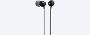 sony mdrex15ap fashion color ex series earbud headset with mic (black)