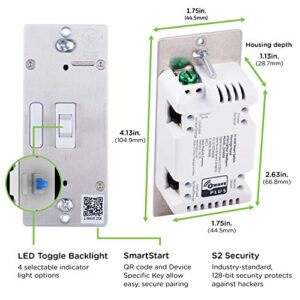 Enbrighten Z-Wave Plus Smart Light Dimmer with QuickFit and SimpleWire, 3-Way Ready, Compatible with Alexa, Google Assistant, ZWave Hub & Neutral Wire Required, Toggle, 46204