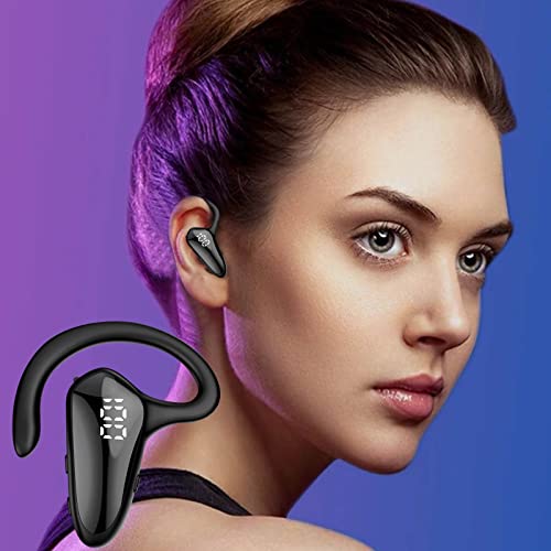 Bluetooth Headset Wireless Earphone Ear-Mounted Business Stereo Headset Bluetooth 5.2 Hands-Free Sports Headset with Microphone