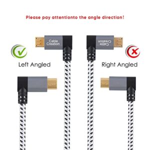 CableCreation Angle Micro USB Cable, [2-Pack] 10 Feet Left Angle Micro USB 2.0 Braided Cable, 90 Degree Vertical Left USB 2.0 A Male to Micro USB Male with Aluminium Case,3 Meters, Space Gray