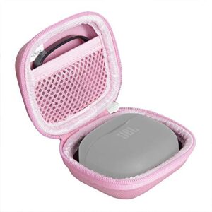 hermitshell travel case for jbl tune 125tws / jbl tune 120tws true wireless in-ear headphone (pink)