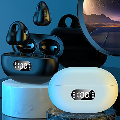 GURSAC Open Ear Headphones,True Wireless Bluetooth Earbuds with Earhooks,Sport Workout Earbuds Built in Mic Waterproof Bass Sound Headset