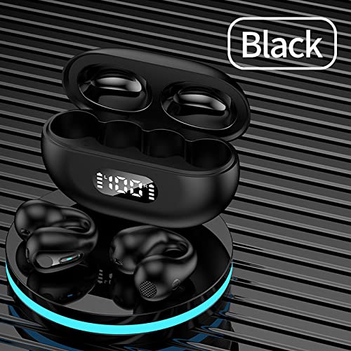 GURSAC Open Ear Headphones,True Wireless Bluetooth Earbuds with Earhooks,Sport Workout Earbuds Built in Mic Waterproof Bass Sound Headset