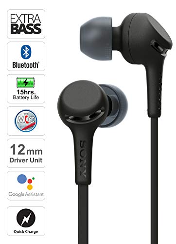 Sony WI-XB400 Extra Bass Wireless In-Ear Headphones (Black) WI-XB400BLK (Renewed)