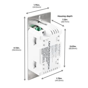 Enbrighten Add-On Switch QuickFit and SimpleWire, In-Wall Rocker Paddle, Z-Wave ZigBee Wireless Smart Lighting Controls, NOT A STANDALONE Switch, 46199 , White and Light Almond