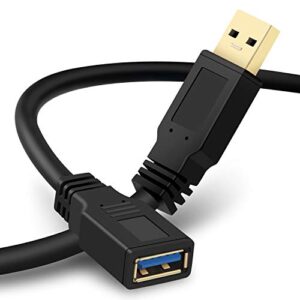 nc xqin short usb 3.0 extension cable 1 feet, usb 3.0 type a male to a female extension cord,for data transfer usb flash drive, keyboard, mouse, playstation, xbox, oculus vr, card reader, printer etc