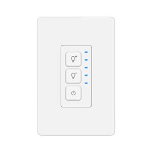 bn-link smart dimmer switch for dimmable led lights, wifi light switch compatible with alexa and google assistant, neutral wire required, single-pole, no hub needed, etl and fcc listed