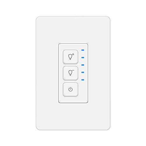 BN-LINK Smart Dimmer Switch for Dimmable LED Lights, WiFi Light Switch Compatible with Alexa and Google Assistant, Neutral Wire Required, Single-Pole, No Hub Needed, ETL and FCC Listed