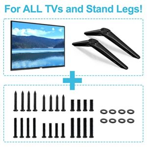 Universal TV Stand Screws and Washers for TV Stand Legs Screws Kit for Insignia Sony Toshiba RCA Roku TV Mount Screws Kit, Universal TV Leg Screws, Includes Screws, Washers