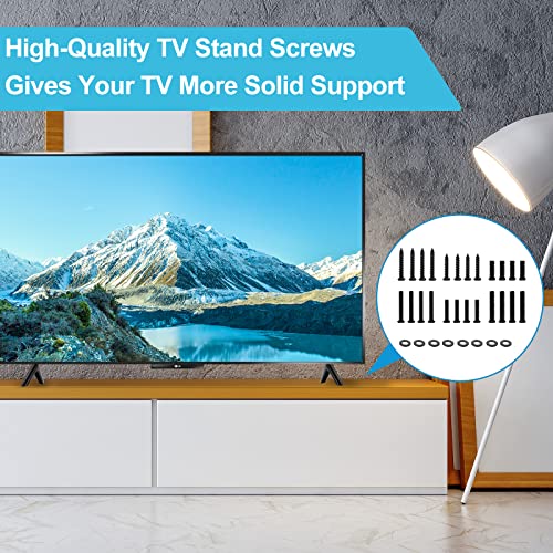 Universal TV Stand Screws and Washers for TV Stand Legs Screws Kit for Insignia Sony Toshiba RCA Roku TV Mount Screws Kit, Universal TV Leg Screws, Includes Screws, Washers