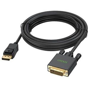 UVOOI DisplayPort to DVI Cable 15 Feet, DP to DVI-D Male to Male Adapter Cable Compatible with Display, PC, Laptop, HDTV, Projector, Monitor, More - Gold-Plated