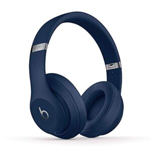 beats studio3 wireless bluetooth headphones – blue/core (renewed)