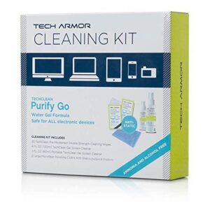 tech armor 120 ml pro cleaning kit – screen cleaning bottles for tv screen cleaner, computer screen cleaner, laptop, phone, ipad – computer cleaning kit electronic cleaner – with microfiber cloths