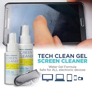 Tech Armor 120 ML Pro Cleaning Kit - Screen Cleaning Bottles for TV Screen Cleaner, Computer Screen Cleaner, Laptop, Phone, Ipad - Computer Cleaning kit Electronic Cleaner - with Microfiber Cloths