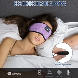 MUSICOZY Sleep Headphones Bluetooth Headband, Wireless Music Sleeping Headphones Mask Earbuds IPX6 Waterproof for Side Sleepers Workout Running Insomnia Travel Yoga Cool Gadgets Tech Unique Gift 2 Pcs