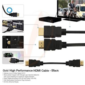 CableVantage 50FT 50 FT HDMI Cable, HDMI Cable HDMI-50FT Gold-Plated High Speed HDMI Cable [ Support 3D | Ethernet | Audio Return] for PS4 PC HDTV