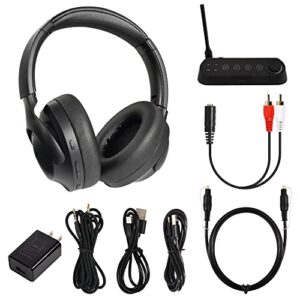 ASTSH TV Headphone Wireless with Bluetooth 5.2 Transmitter, Bluetooth Headphones for TV, 3 EQ Sound, 164ft Range No Audio Delay, Digital Optical RCA AUX
