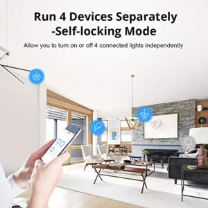 SONOFF 4CH R3 Smart Switch,4 independently Channel WiFi Remote Time Switch, LAN Control, Inching/Self -Locking Mode, Works with Alexa,& Google Home Assistant