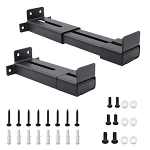 speaker mounts universal sound bar wall mount brackets for samsung, bose, jbl,yamaha,tcl,polk audio, panasonic,lg, sony, vizio soundbar mounting above or under tv with adjustable extending arms