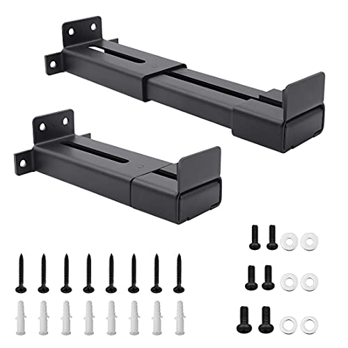 Speaker Mounts Universal Sound Bar Wall Mount Brackets for Samsung, Bose, JBL,Yamaha,TCL,Polk Audio, Panasonic,LG, Sony, Vizio Soundbar Mounting Above or Under TV with Adjustable Extending Arms