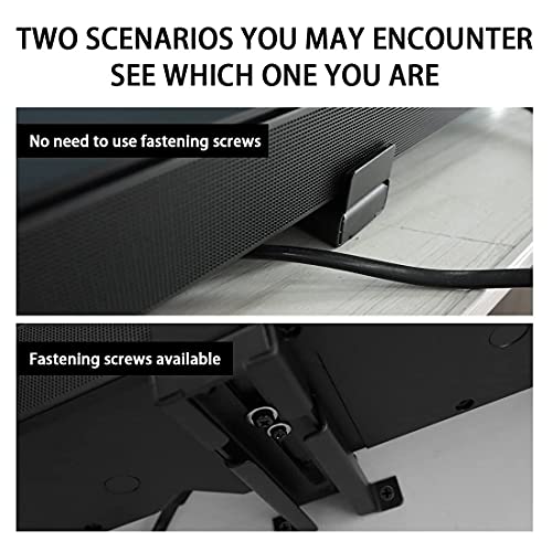 Speaker Mounts Universal Sound Bar Wall Mount Brackets for Samsung, Bose, JBL,Yamaha,TCL,Polk Audio, Panasonic,LG, Sony, Vizio Soundbar Mounting Above or Under TV with Adjustable Extending Arms