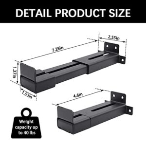 Speaker Mounts Universal Sound Bar Wall Mount Brackets for Samsung, Bose, JBL,Yamaha,TCL,Polk Audio, Panasonic,LG, Sony, Vizio Soundbar Mounting Above or Under TV with Adjustable Extending Arms